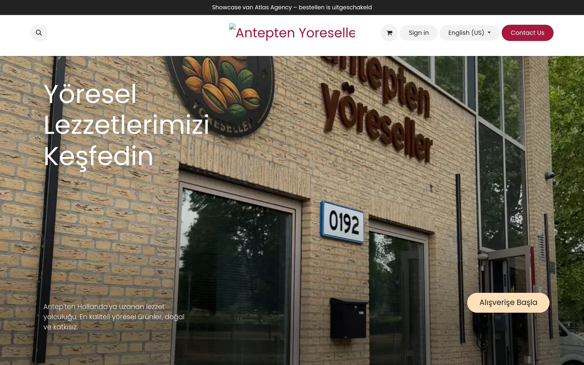 Website van Antepten Yöreseller