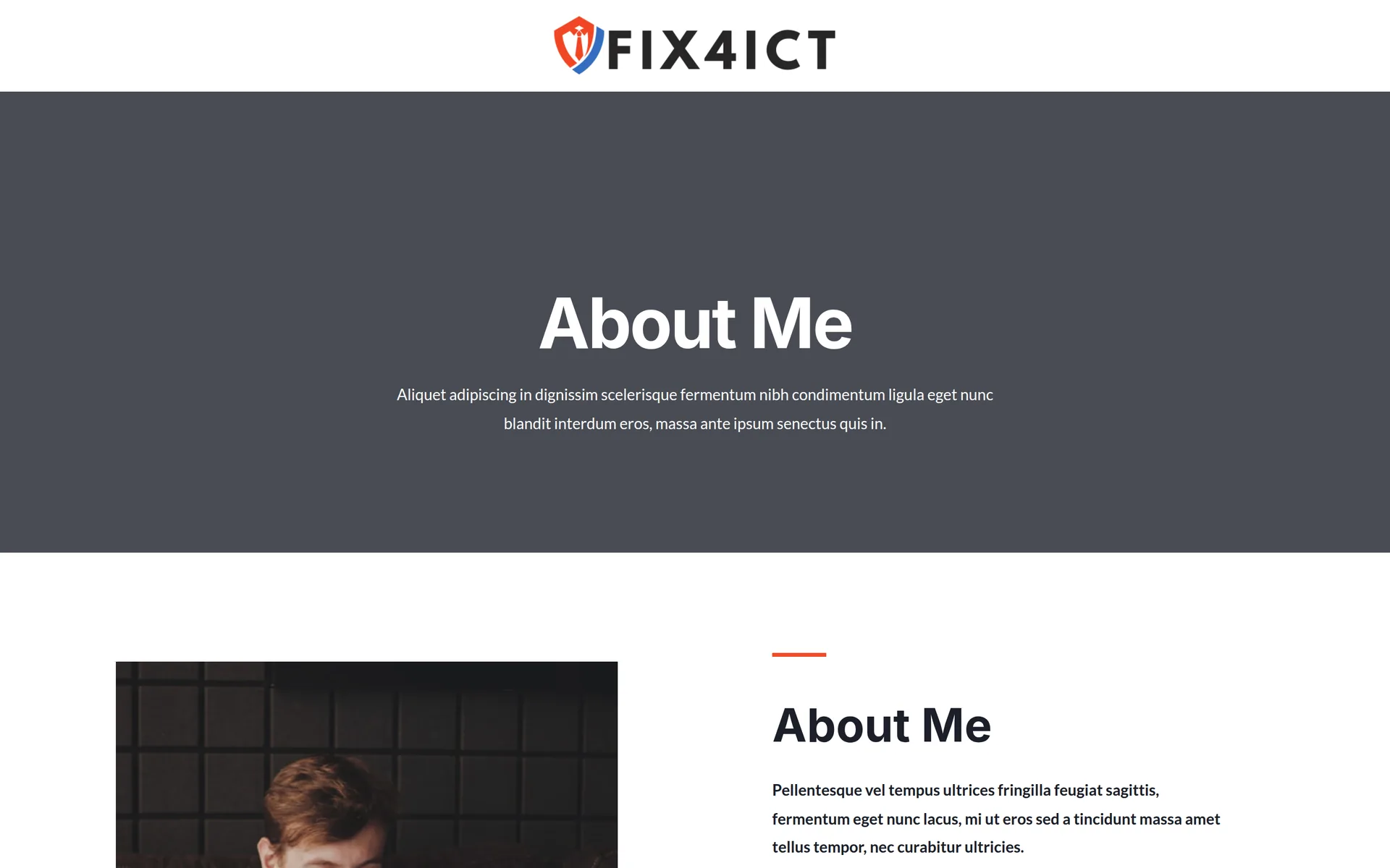 De pagina About, fix4ict.nl/about