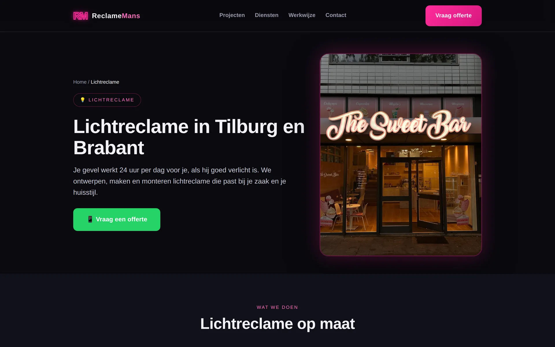 De pagina Lichtreclame, reclamemans.nl/lichtreclame